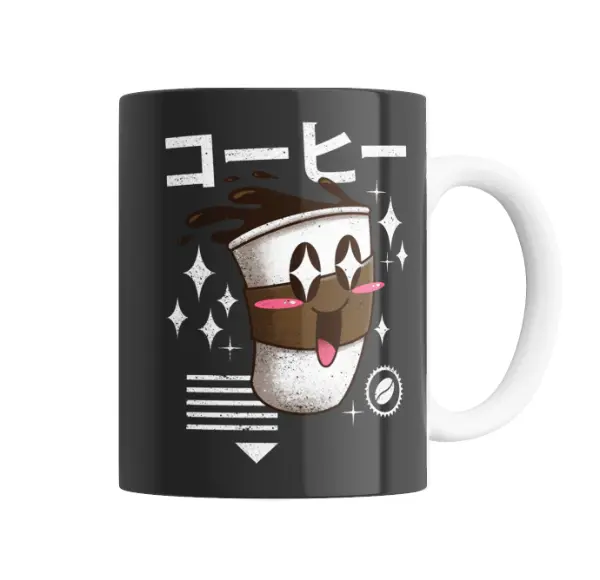 Taza de Cerámica Café Kawaii Japonés