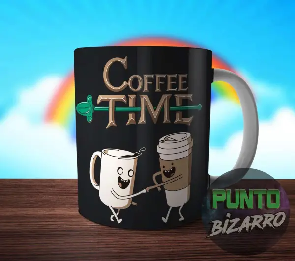 Taza de Cerámica Coffee Time con Tazas Amigas
