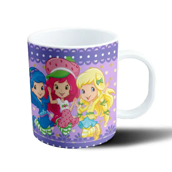 Taza de Plástico Frutillita Strawberry Shortcake Amigas Limón y Arándanos