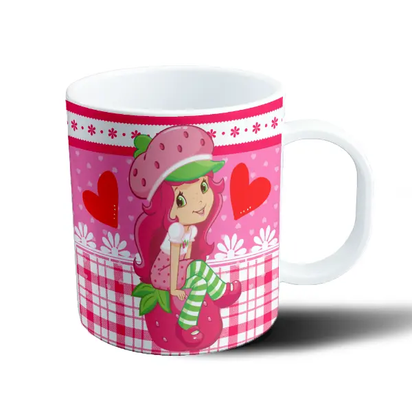 Taza de Plástico Frutillita Strawberry Shortcake con Corazones
