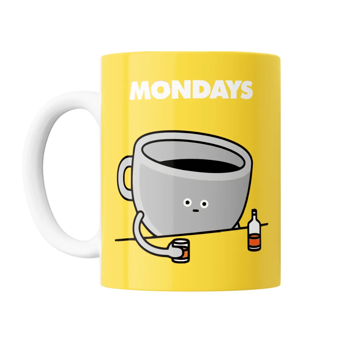 Taza de Cerámica Mondays Taza Café Cansado con Trago - vista 2