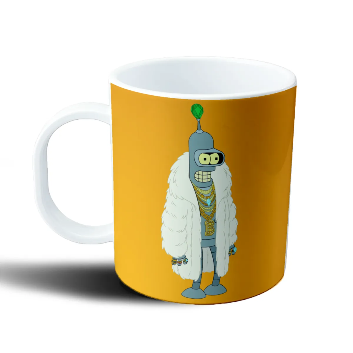 Taza de Plástico Futurama Bender Rapero con Cadenas y Pelliza - vista 2