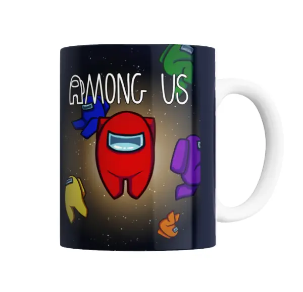 Taza de Cerámica Among Us Tripulantes Rojo Azul Amarillo Verde Morado