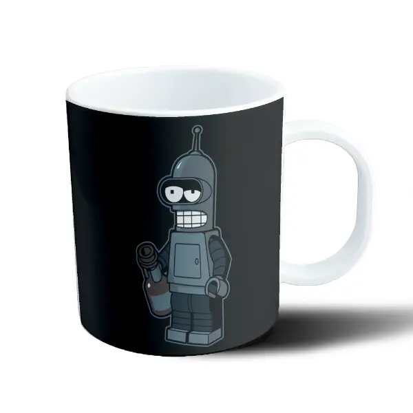 Taza de Plástico Futurama Bender con cerveza