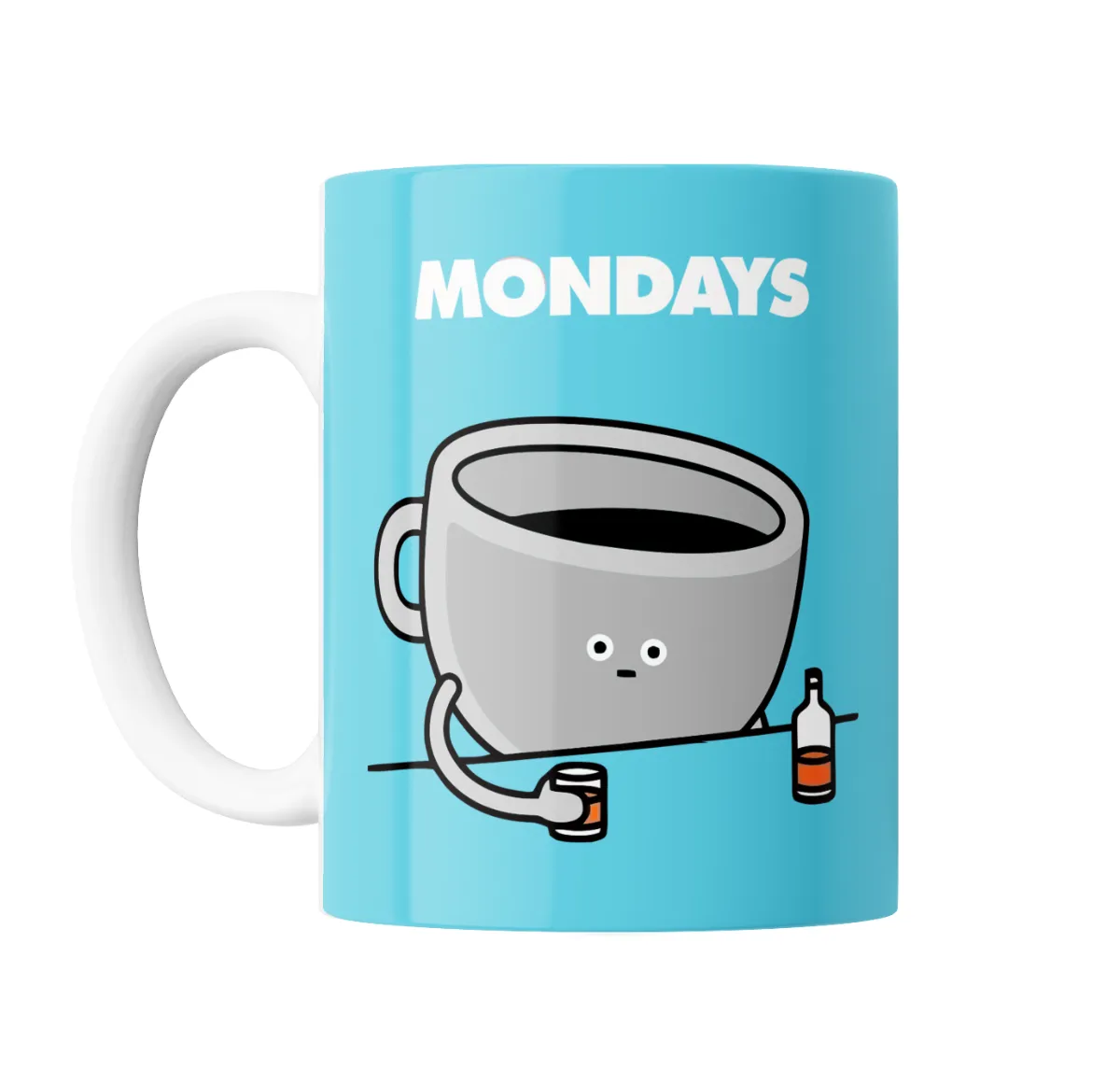 Taza de Cerámica Mondays Taza Cafe Cansada con Whisky - vista 2