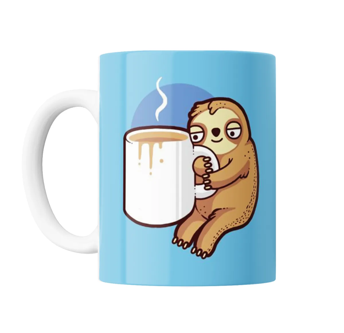 Taza de Cerámica Perezoso Tomando Café - vista 2
