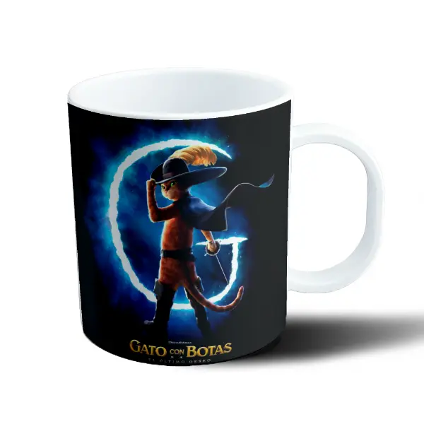 Taza de Plástico Gato con Botas El Último Deseo