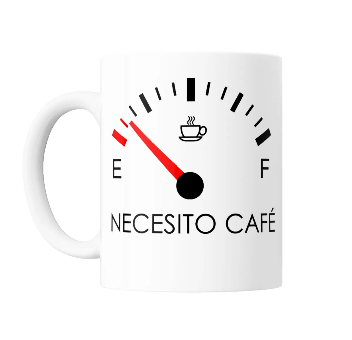 Taza de Cerámica Necesito Café Medidor de Combustible - vista 2