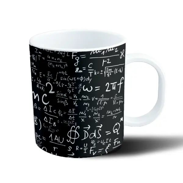 Taza de Plástico Fórmulas de Física E=mc2 Pizarrón