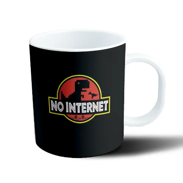 Taza de Plástico No Internet Dinosaurio Chrome Estilo Jurassic