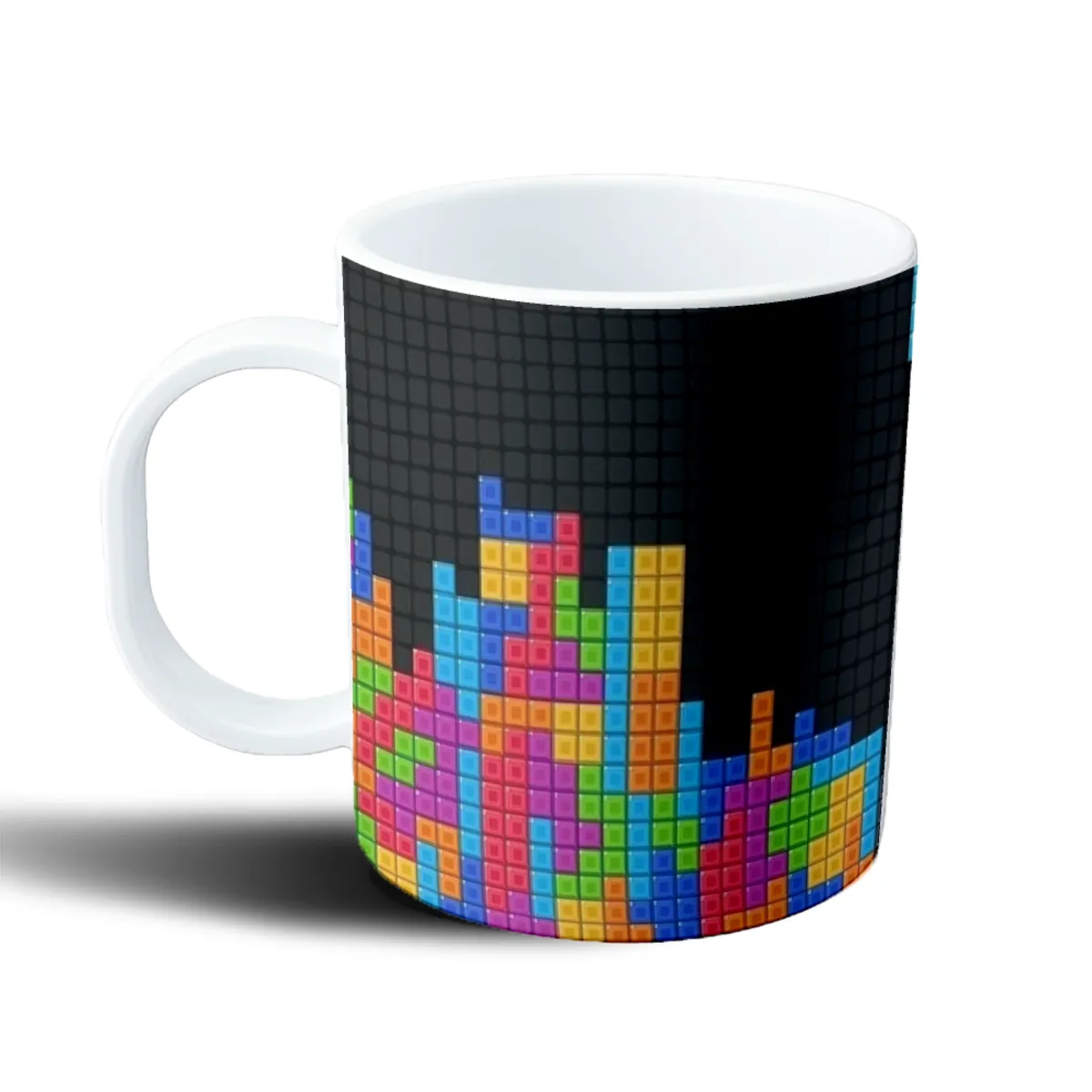 Taza de Plástico Tetris Bloques de Colores - vista 2