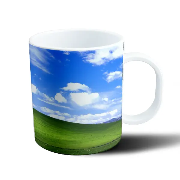 Taza de Plástico Windows XP Fondo Bliss