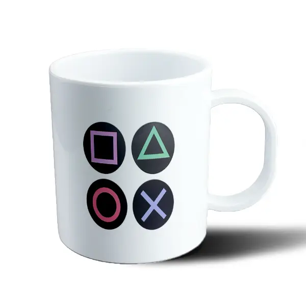 Taza de Plástico PlayStation Botones Pastel