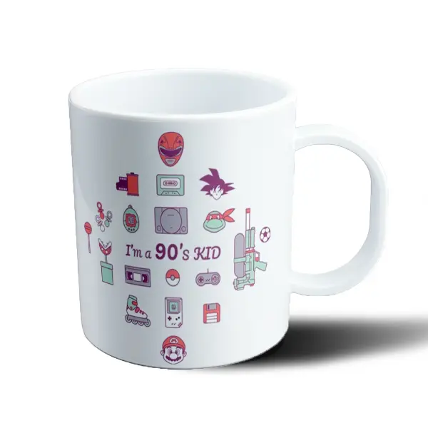Taza de Plástico I'm a 90's Kid Nostalgia Gamer