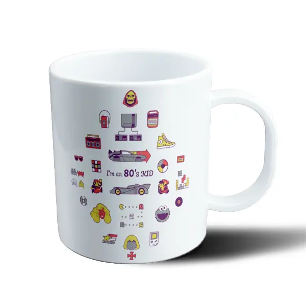 Taza de Plástico I'm an 80's Kid Gamer Retro
