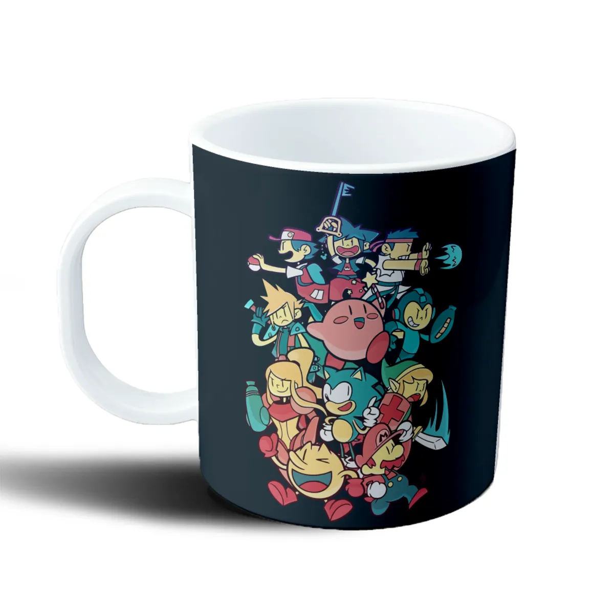 Taza de Plástico Crossover Gamer Mario Sonic Kirby Pac-Man Zelda - vista 2