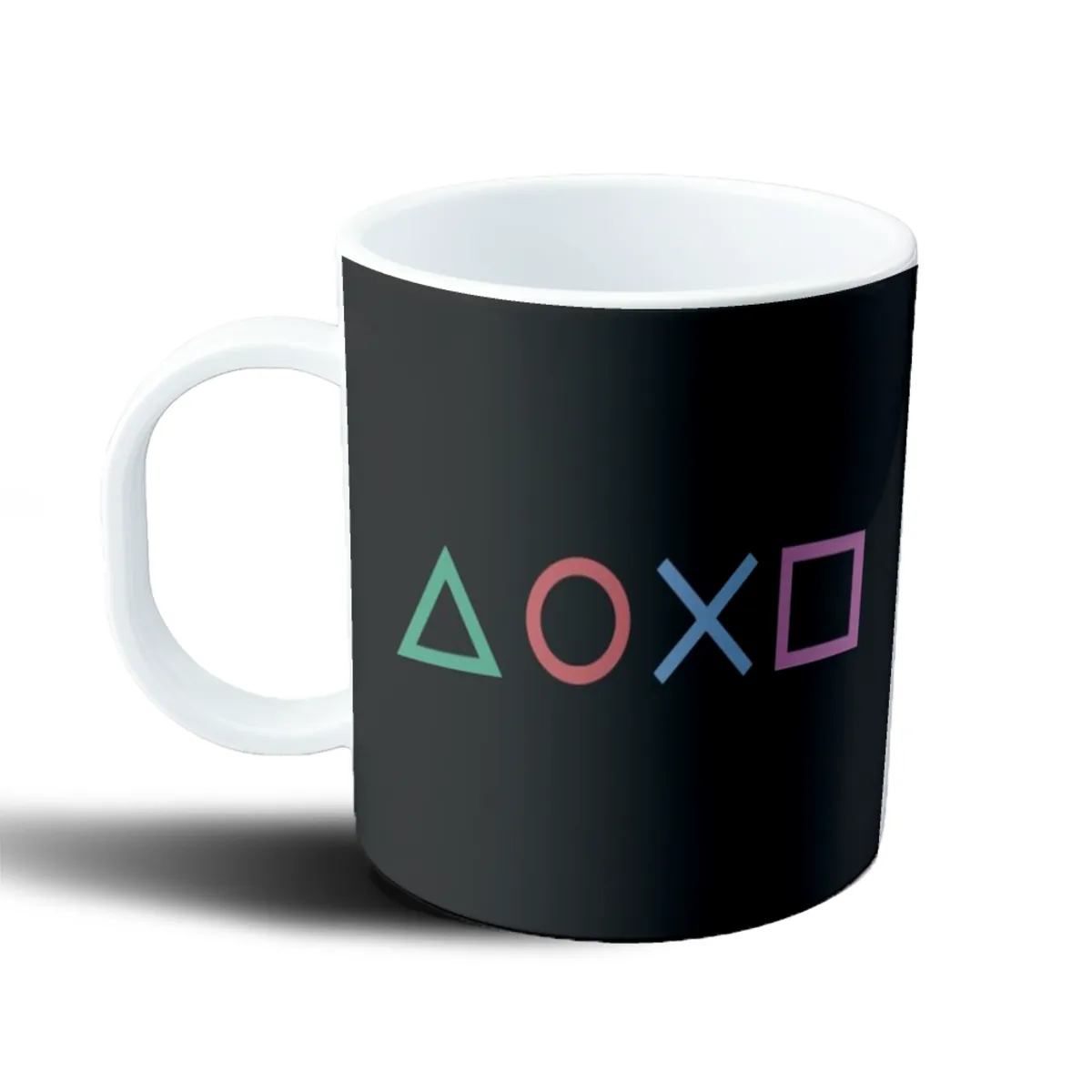 Taza de Plástico PlayStation Símbolos Neón - vista 2