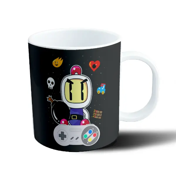 Taza de Plástico Bomberman Gamer Control Super Nintendo