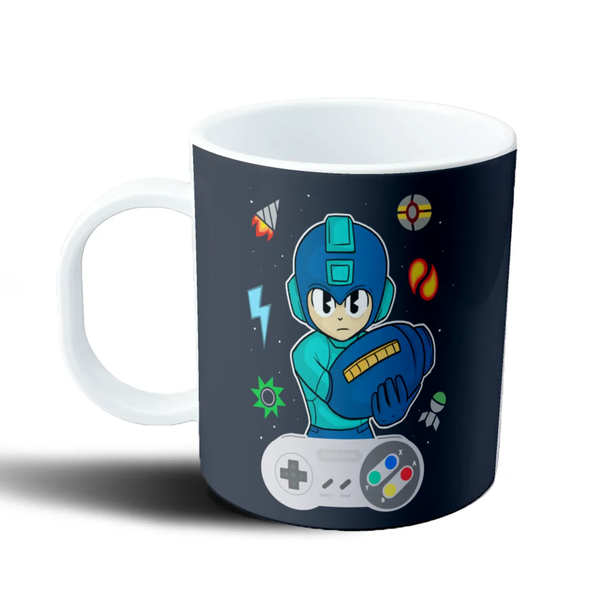 Taza de Plástico Mega Man Chibi con Control Super Nintendo - vista 2