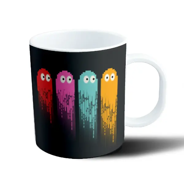 Taza de Plástico Pacman Fantasmas Neon