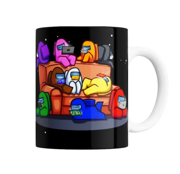 Taza de Cerámica Among Us Tripulantes en el Sillón