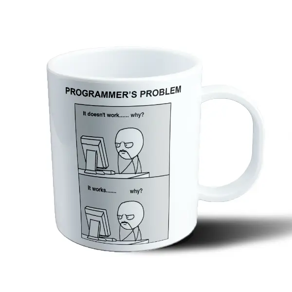 Taza de Plástico Programmer's Problem Meme Programador
