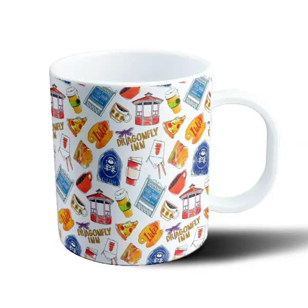 Taza de Plástico Gilmore Girls Stars Hollow Dragonfly Inn Pattern