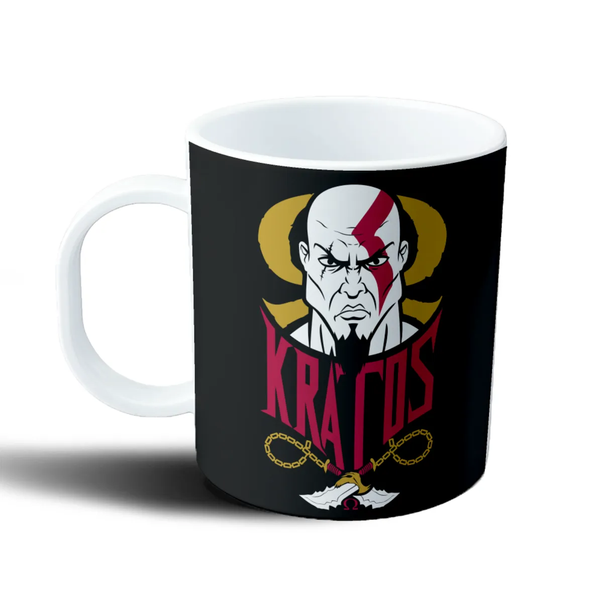 Taza de Plástico God of War Kratos Cabeza con Hachas - vista 2