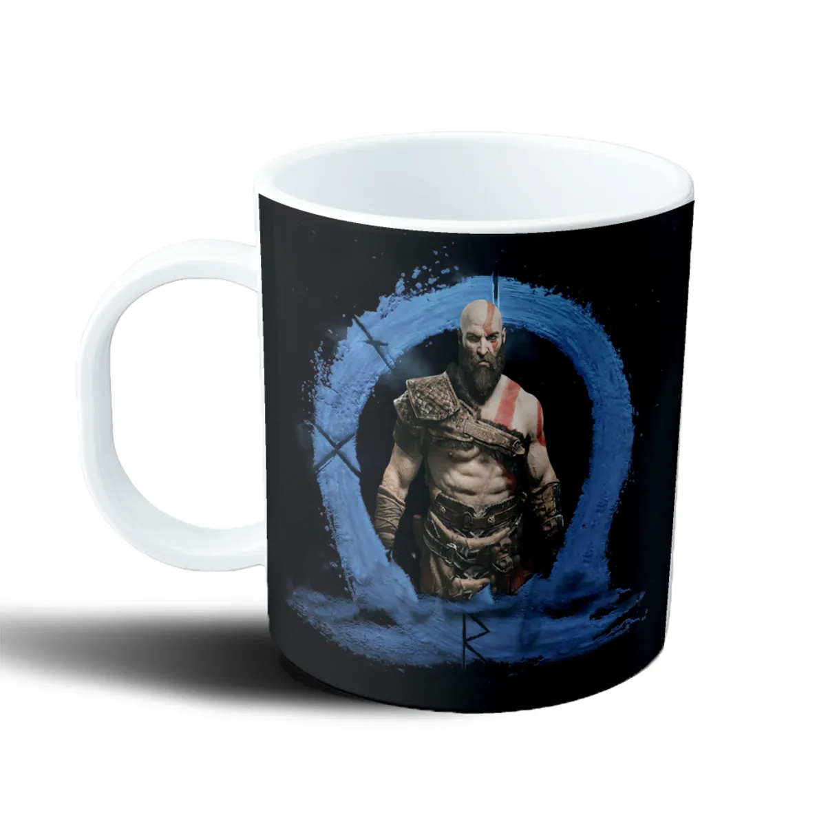 Taza de Plástico God of War Kratos con marca azul - vista 2