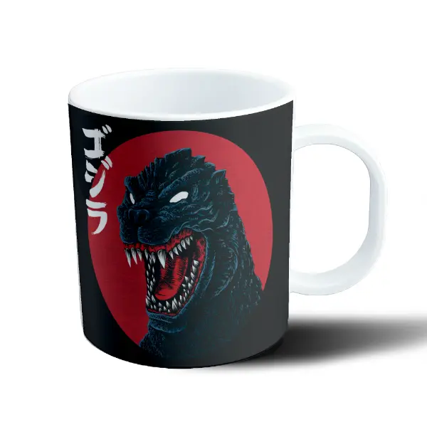 Taza de Plástico Godzilla Japón Círculo Rojo