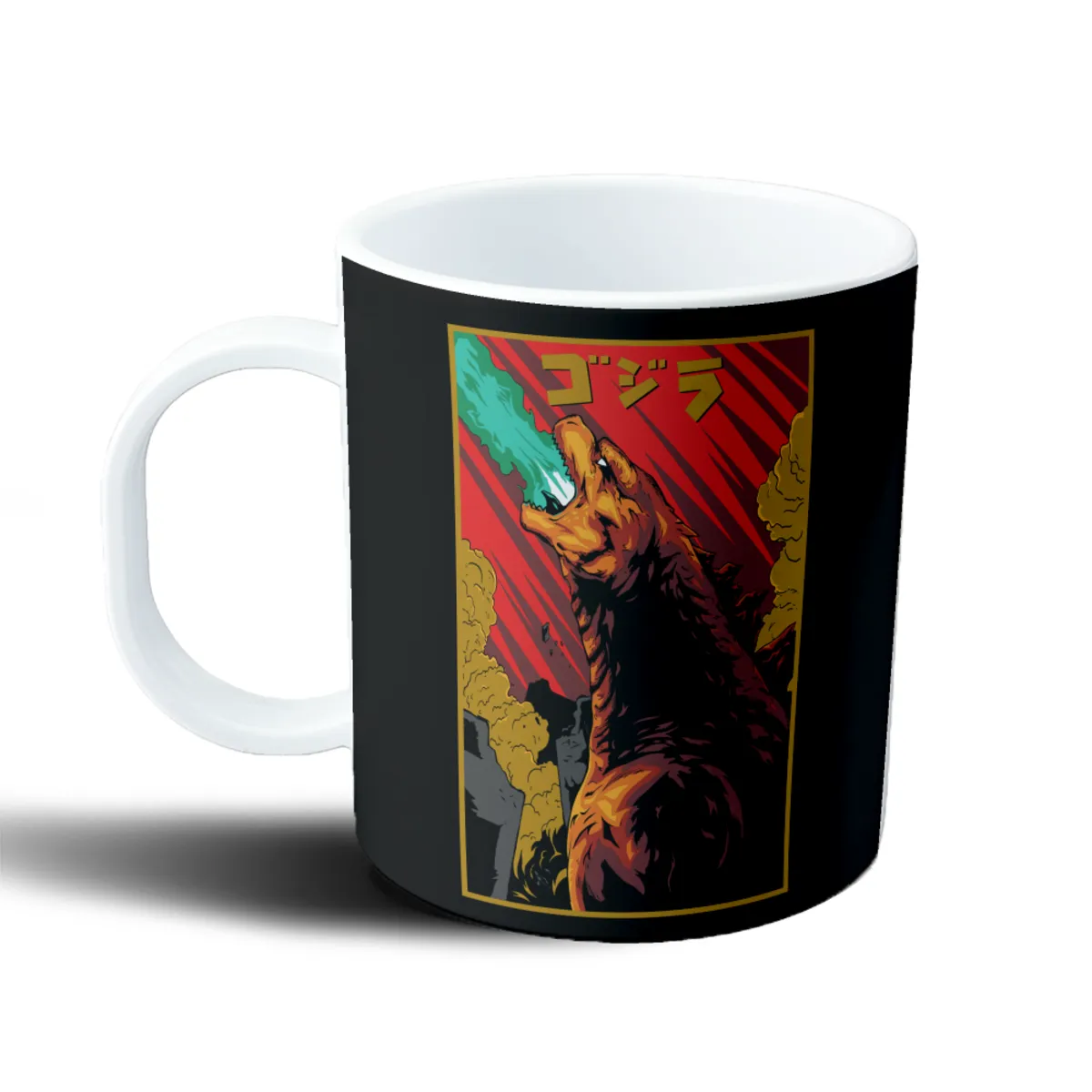 Taza de Plástico Godzilla Afiche Japonés Aliento Atómico - vista 2