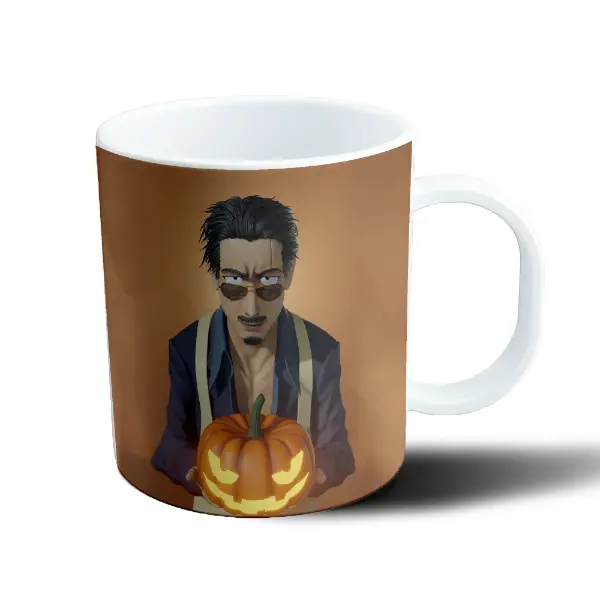 Taza de Plástico Gokushufudou Tatsu con Calabaza de Halloween