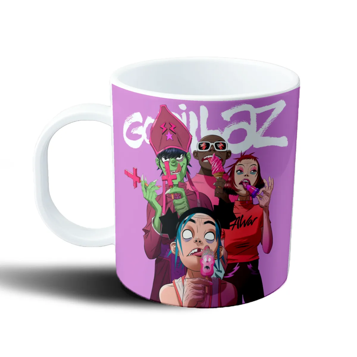 Taza de Plástico Gorillaz Murdoc Noodle Russel 2D - vista 2