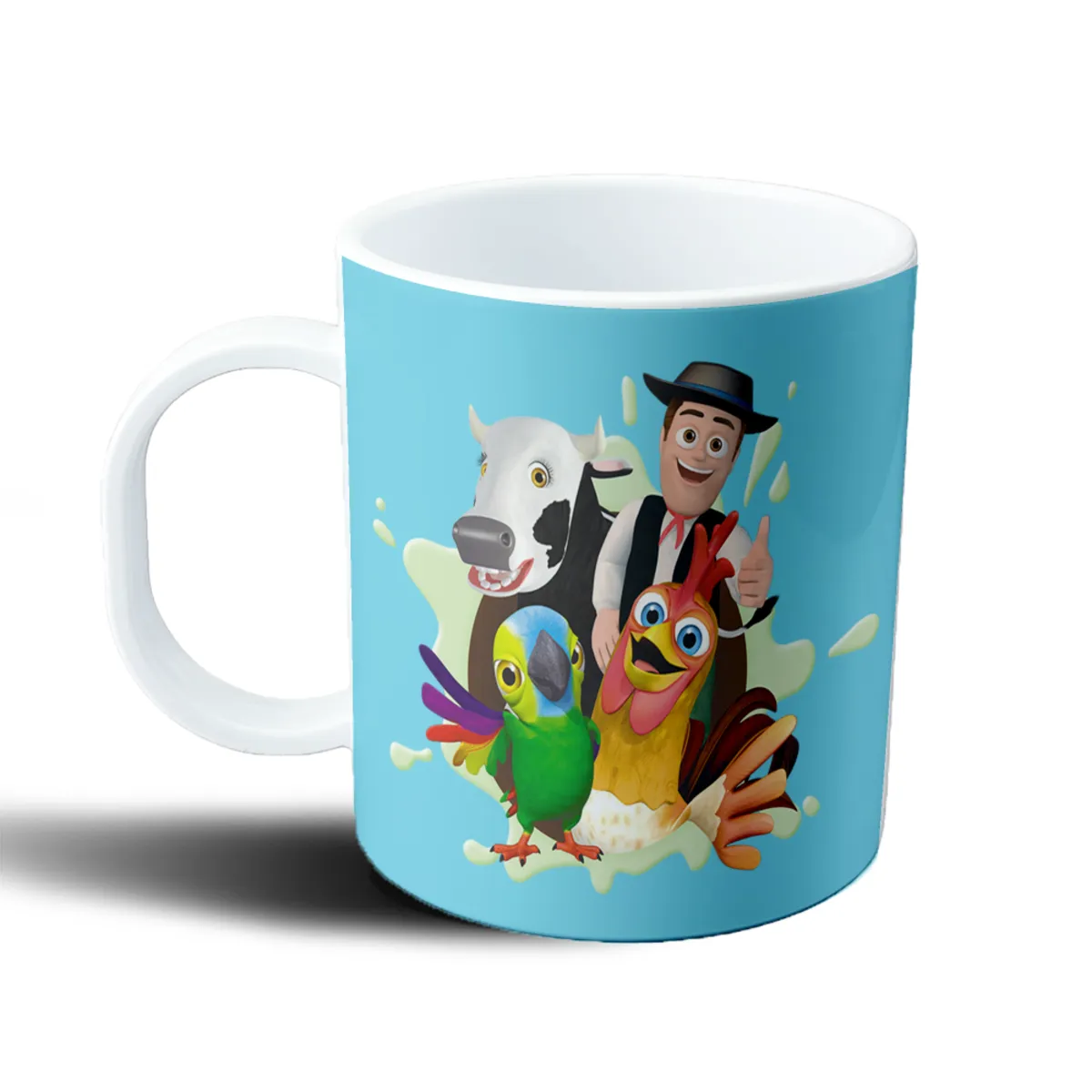 Taza de Plástico Granja de Zenon Zenón Vaca Gallo y Loro - vista 2