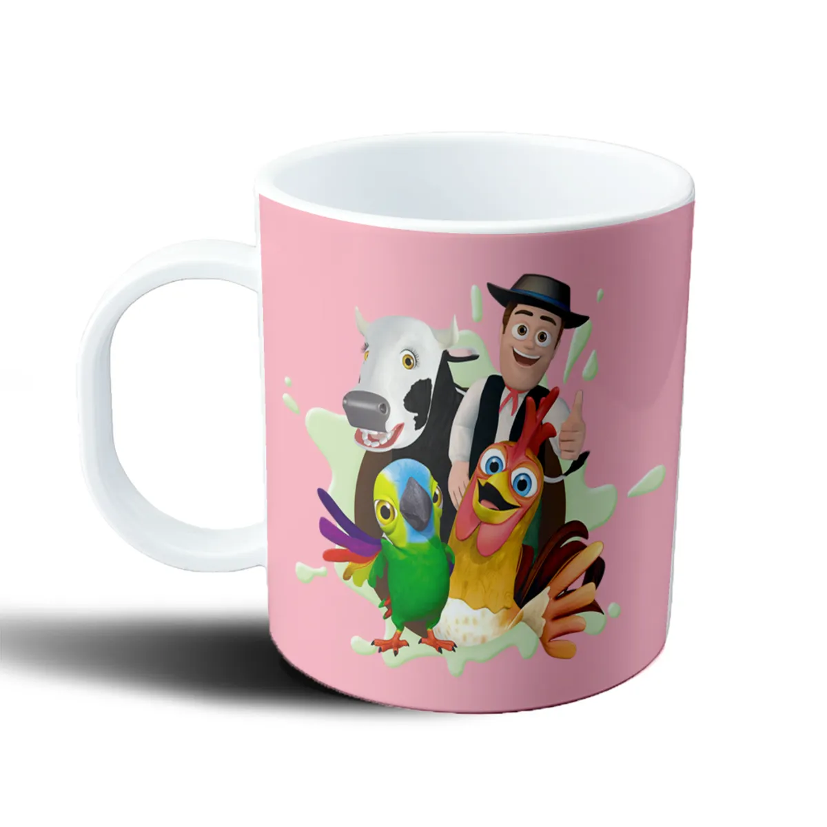 Taza de Plástico Granja de Zenon Zenon Cow Pollo Loro - vista 2