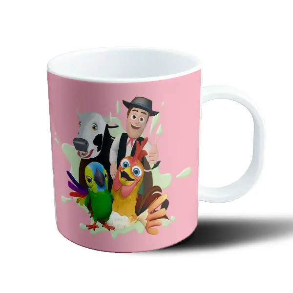 Taza de Plástico Granja de Zenon Zenon Cow Pollo Loro