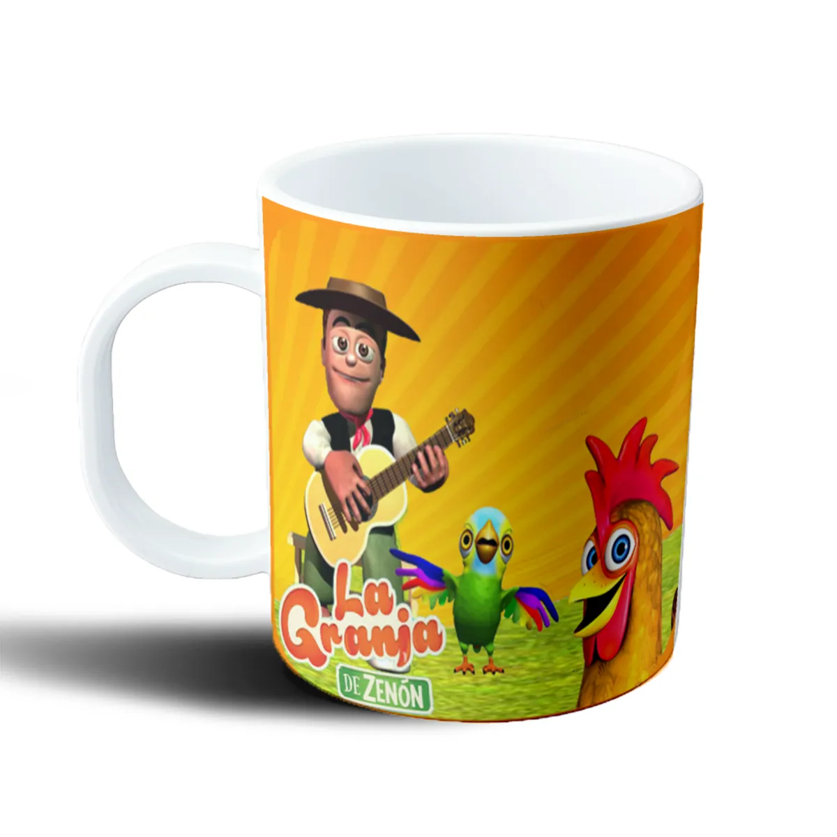 Taza de Plástico Granja de Zenon Zenón con Guitarra y Gallo - vista 2