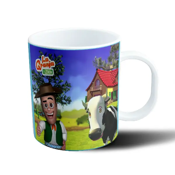 Taza de Plástico La Granja de Zenón Zenón y Vaca