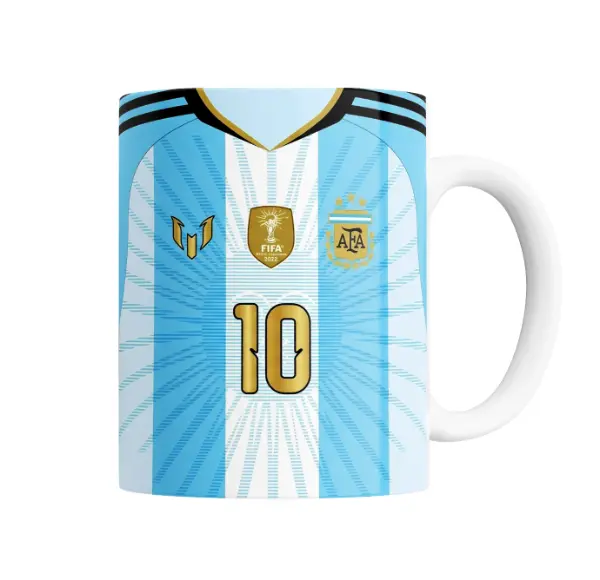 Taza de Cerámica Despedida Messi Selección Argentina 10 Mundial 2022