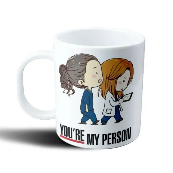Taza de Plástico Grey's Anatomy You're My Person Meredith y Cristina