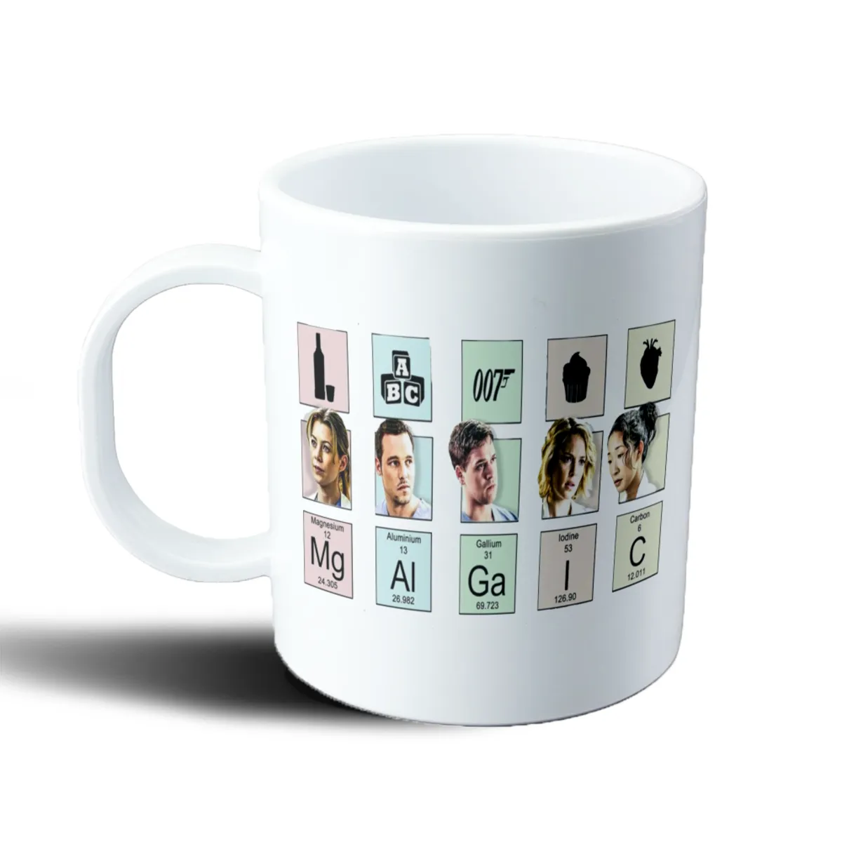 Taza de Plástico Greys Anatomy Tabla Periódica Personajes - vista 2