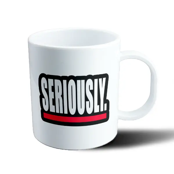 Taza de Plástico Greys Anatomy Seriously Logo Negro y Rojo
