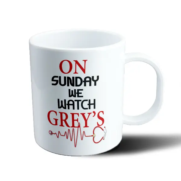 Taza de Plástico Grey's Anatomy On Sunday We Watch