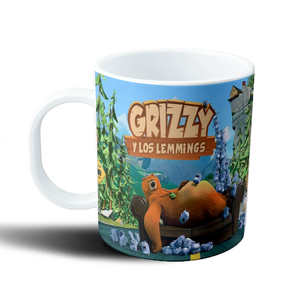 Taza de Plástico Grizzy y los Lemmings - vista 2