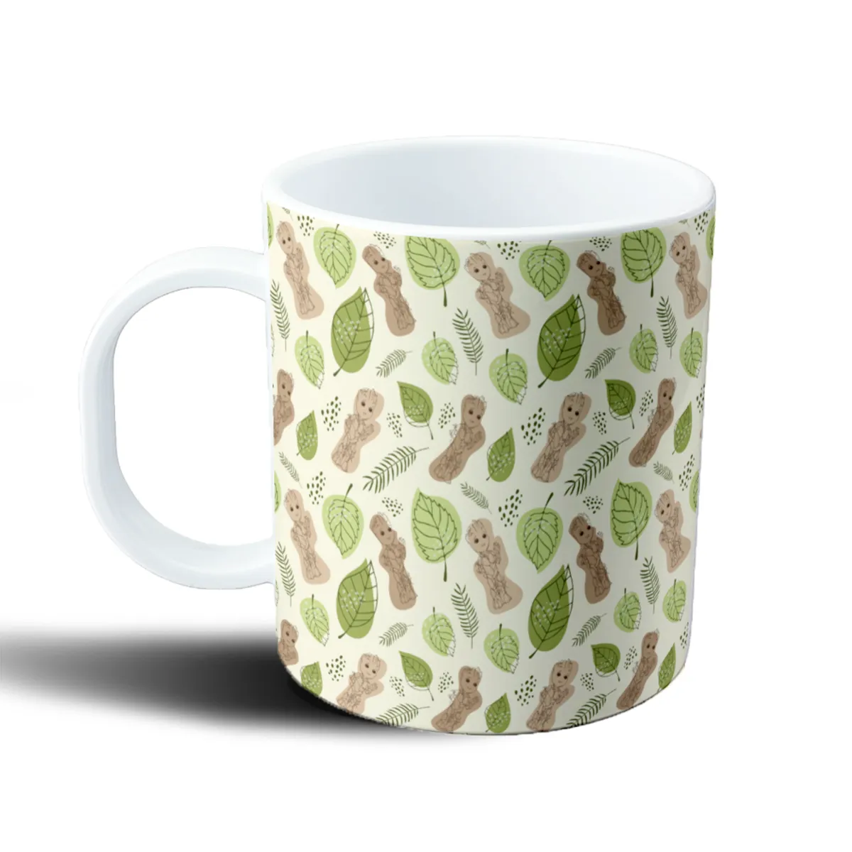 Taza de Plástico Groot Patrón Hojas y Hojitas - vista 2