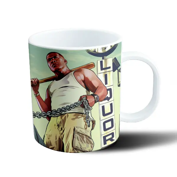 Taza de Plástico GTA Franklin con bate y cadena