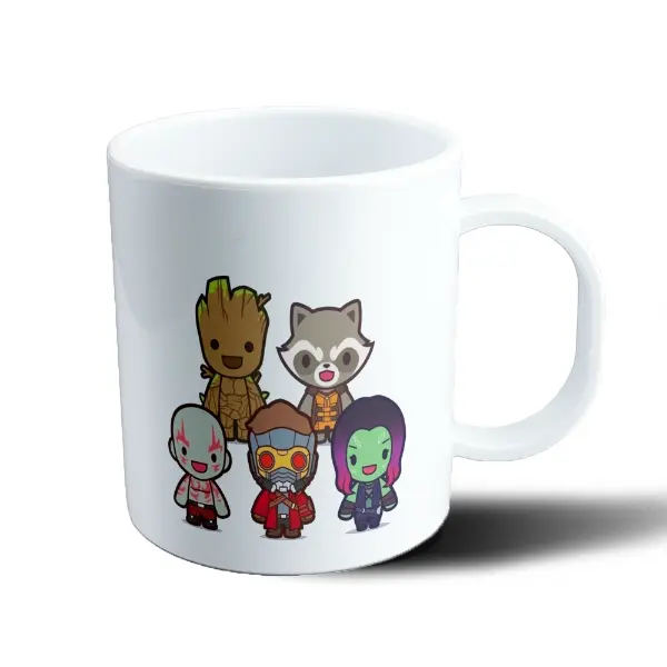 Taza de Plástico Guardianes de la Galaxia Groot Rocket Star-Lord Drax Gamora Chibi