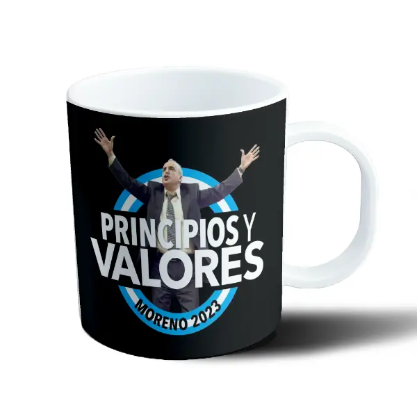 Taza de Plástico Guillermo Moreno Principios y Valores 2023