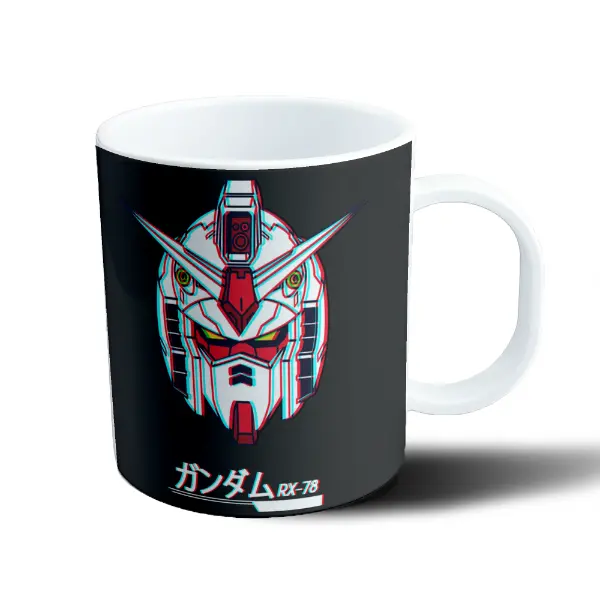 Taza de Plástico Gundam RX-78 Cabeza Glitch