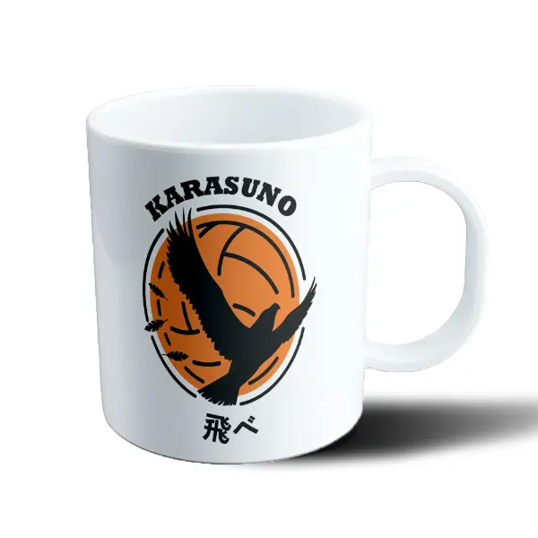Taza de Plástico Haikyuu Karasuno Cuervo Volador